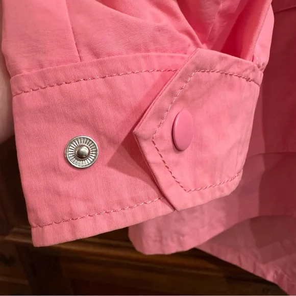 J. Crew Perfect Lightweight Rain Jacket Pink Orange Size Small - Picture 14 of 16